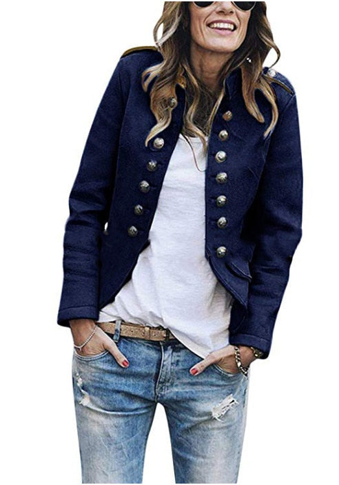 Women's Modern Button Blazer for a Slim & Trendy Look, view 10 - Elena Harper