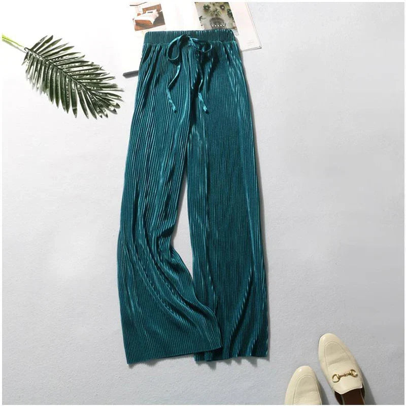 WIDE PLEATED PANTS FOR WOMEN