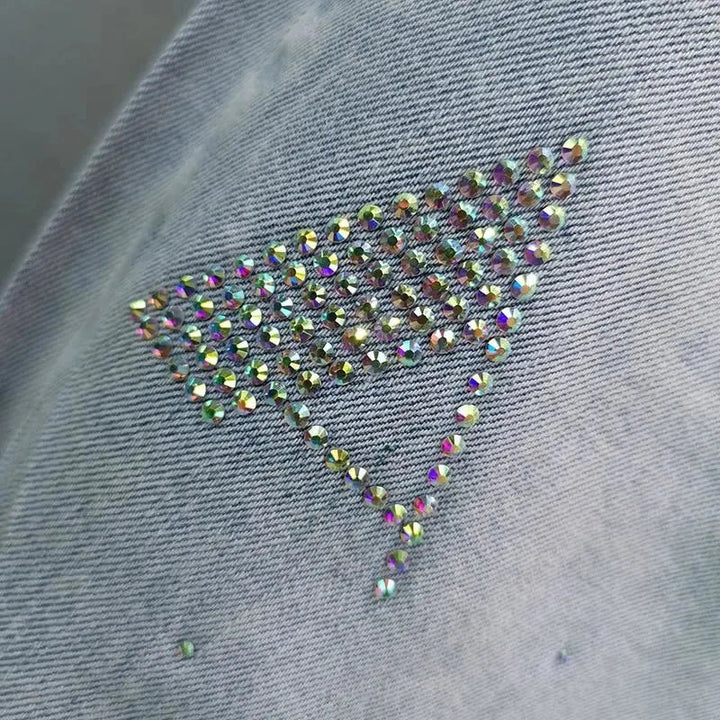 Terra Sparkling Stretch Jeans, view 2 - Elena Harper