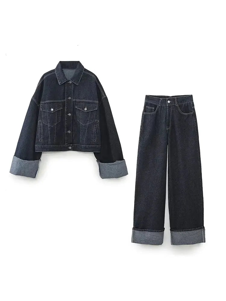 Chic and Stylish Denim Set for Women - Casual, Elegant