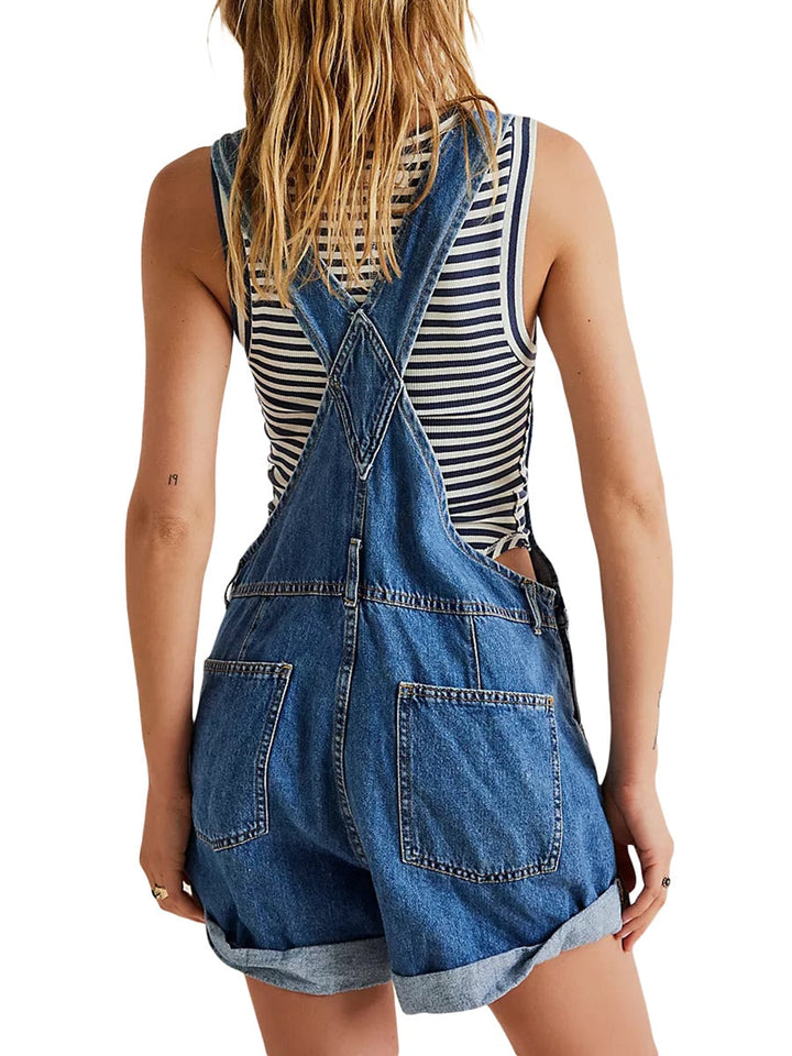 Sleeveless Denim Overall Jumpsuit for Women Solévia - Elena Harper
