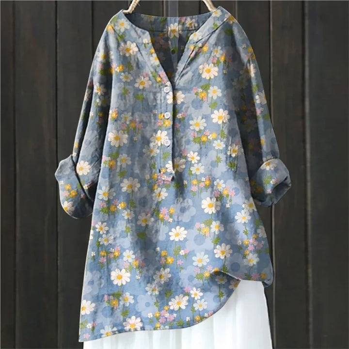 Comfortable Blouse with Floral Pattern
