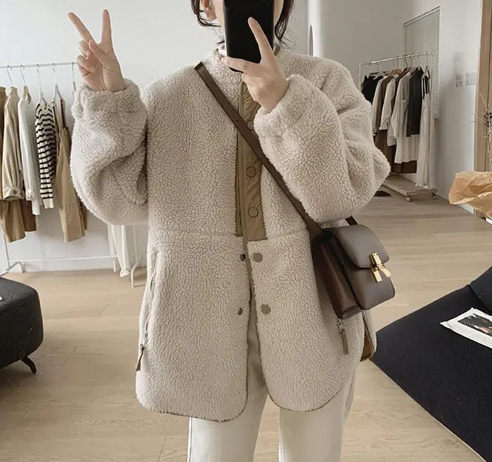 Women's Premium Teddy Jacket – Elegant Cozy Coat