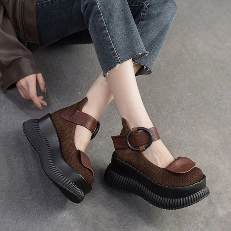 Strappy Platform Shoes - Rinoa