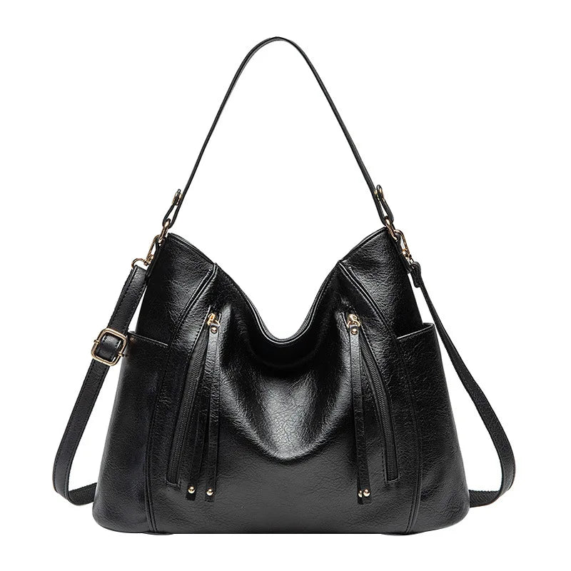 Luxury Leather-Look Women's Bag – High-End Elegant Style for Everyday