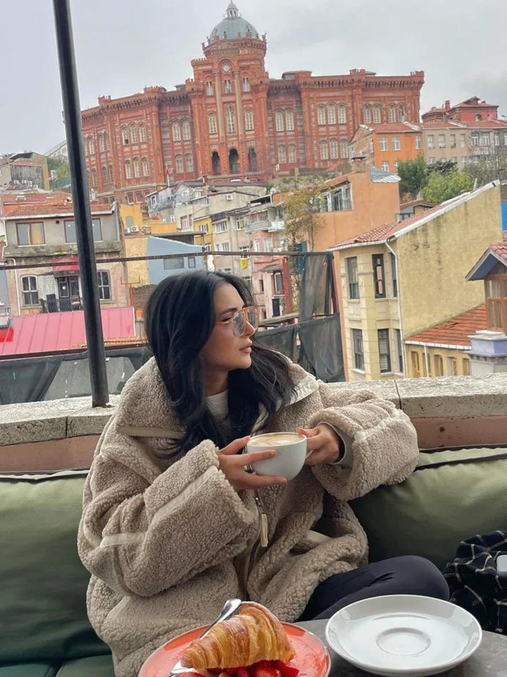 Cozy Teddy Coat Mila, view 2 - Elena Harper