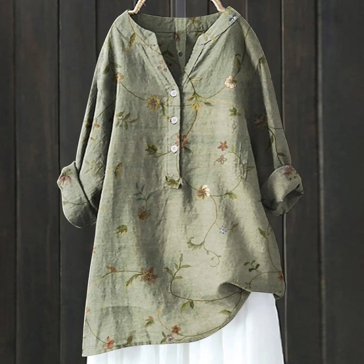 Comfortable Blouse with Floral Pattern