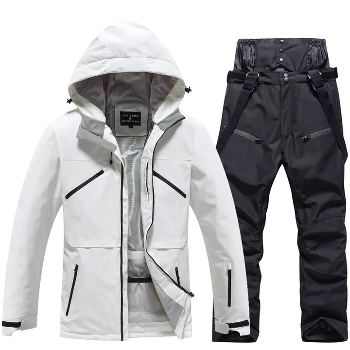 Unisex Insulated Winter Ski Suit – Breathable Jacket and Pants for Snowboarding