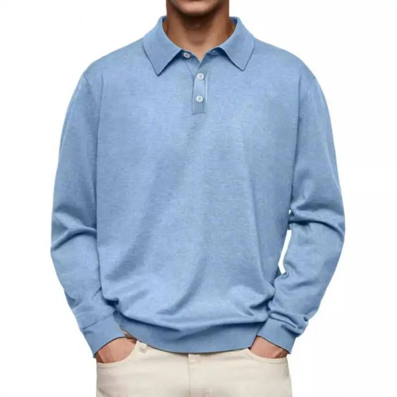 Been Casual Long Sleeve Polo Shirt, view 2 - Elena Harper
