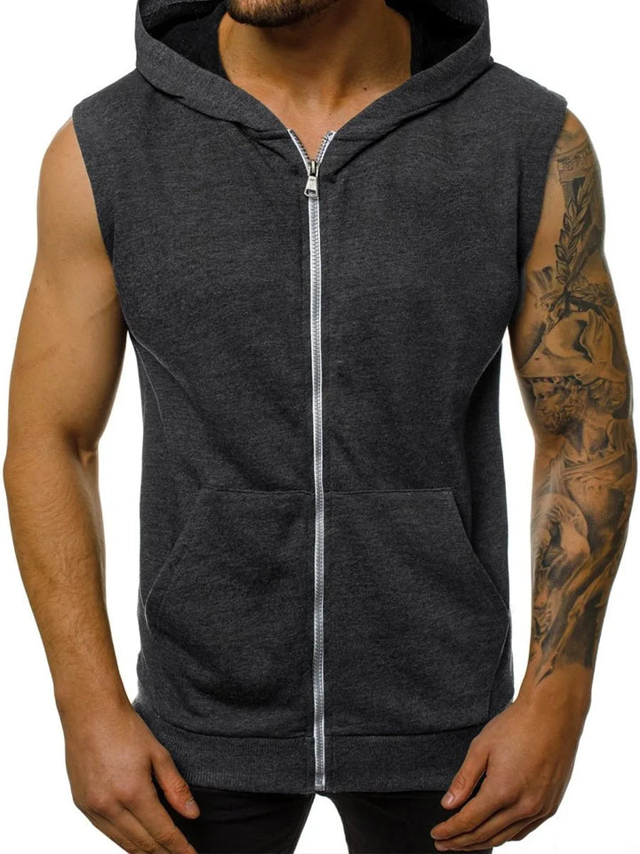 Cyrus Sleeveless Muscle Hoodie for Men - Elena Harper