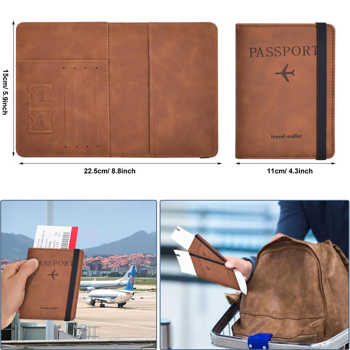 Travel Passport Holder in PU with Card Storage