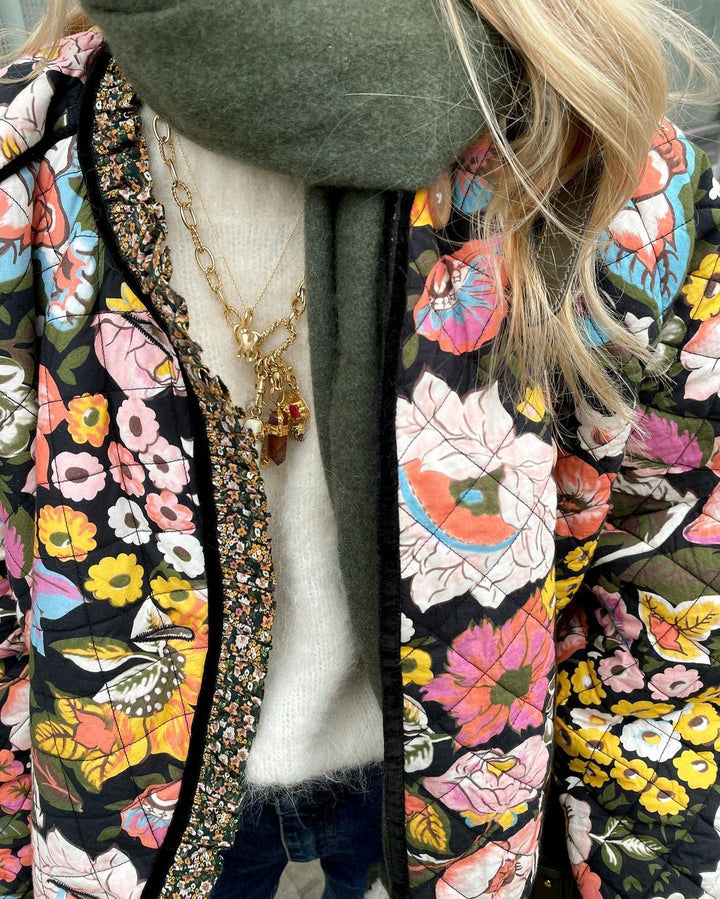 Dalina Lined Floral Print Jacket, view 3 - Elena Harper