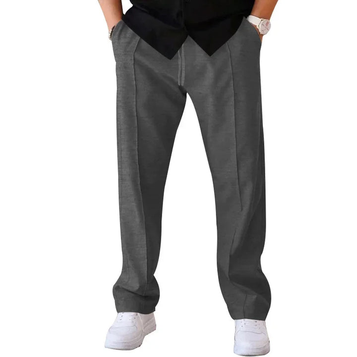 Harrington Oxford Loose-Fit Straight Leg Trousers For Men - Elena Harper