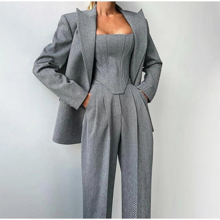 Gabriella Elegant Tailored Blazer, view 3 - Elena Harper