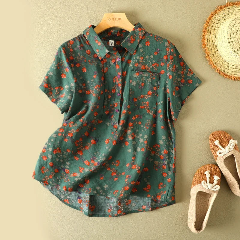 Gia Breezy Floral Blouse - Elena Harper