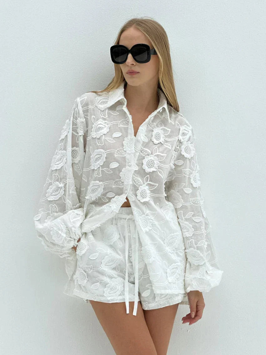 Odette | Chic Embroidered Co-ord Set for Women