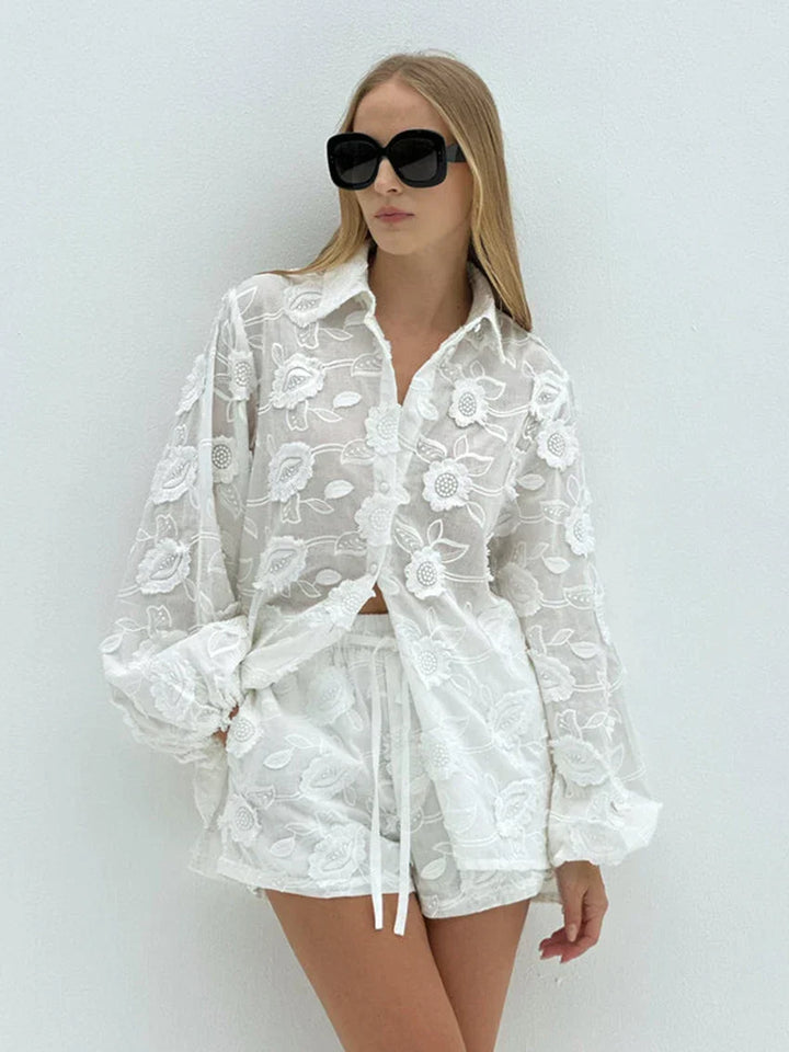 Odette | Chic Embroidered Co-ord Set for Women