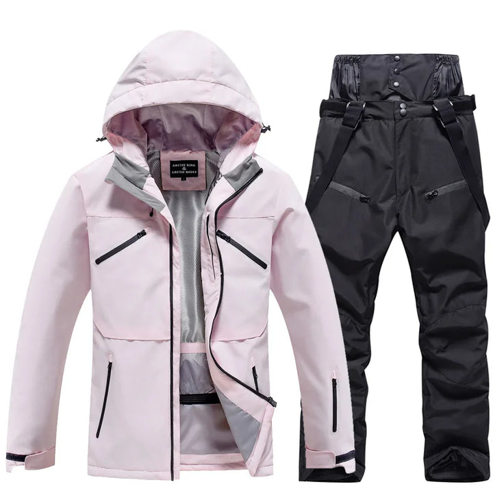 Unisex Insulated Winter Ski Suit – Breathable Jacket and Pants for Snowboarding