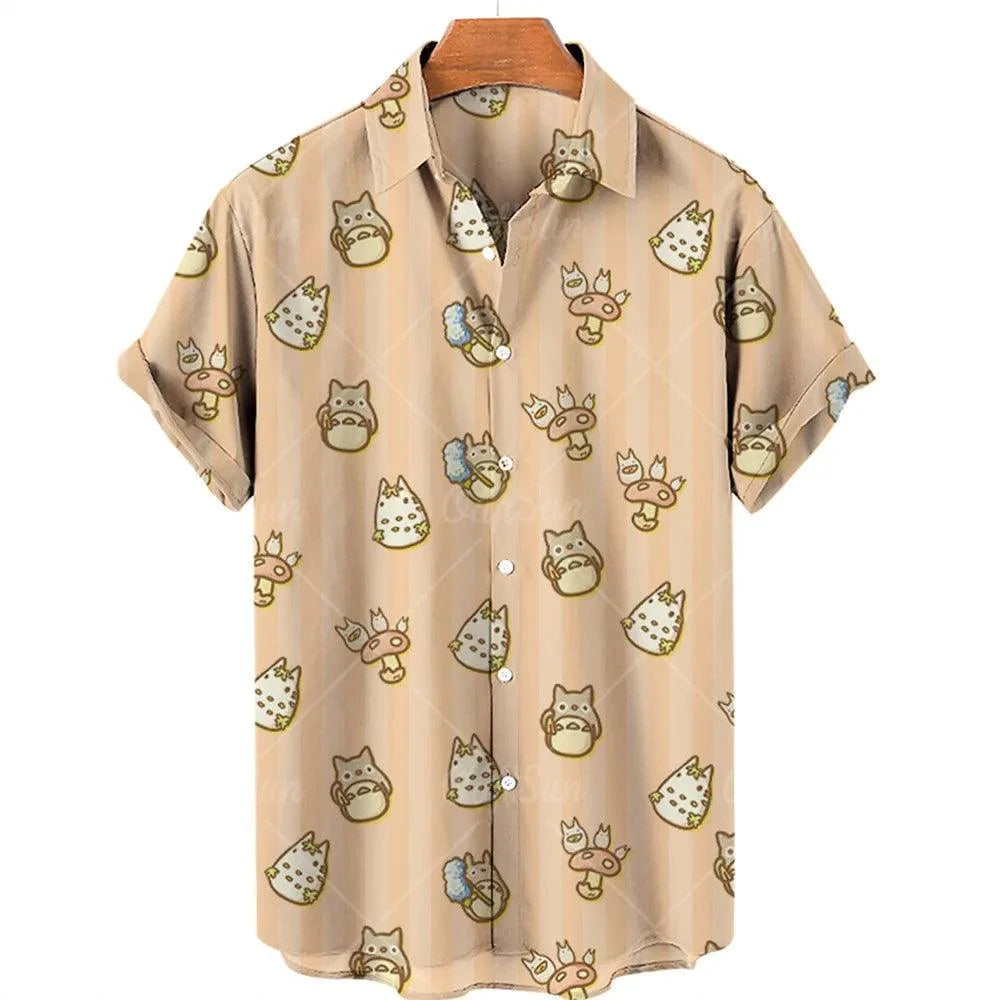Men's Shirt Duck Print High-Quality Polyester Perfect for Summer Outings - Elena Harper