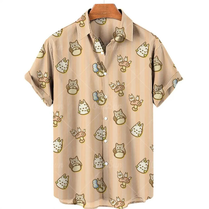 Men's Shirt Duck Print High-Quality Polyester Perfect for Summer Outings - Elena Harper