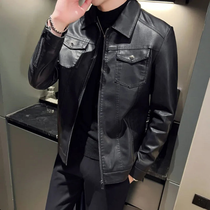Giovanni Deluxe Leather Jacket, view 2 - Elena Harper
