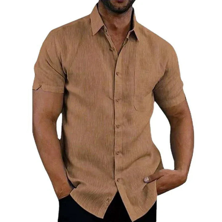 Laurent Monaco Men'S Linen Summer Shirt, view 4 - Elena Harper