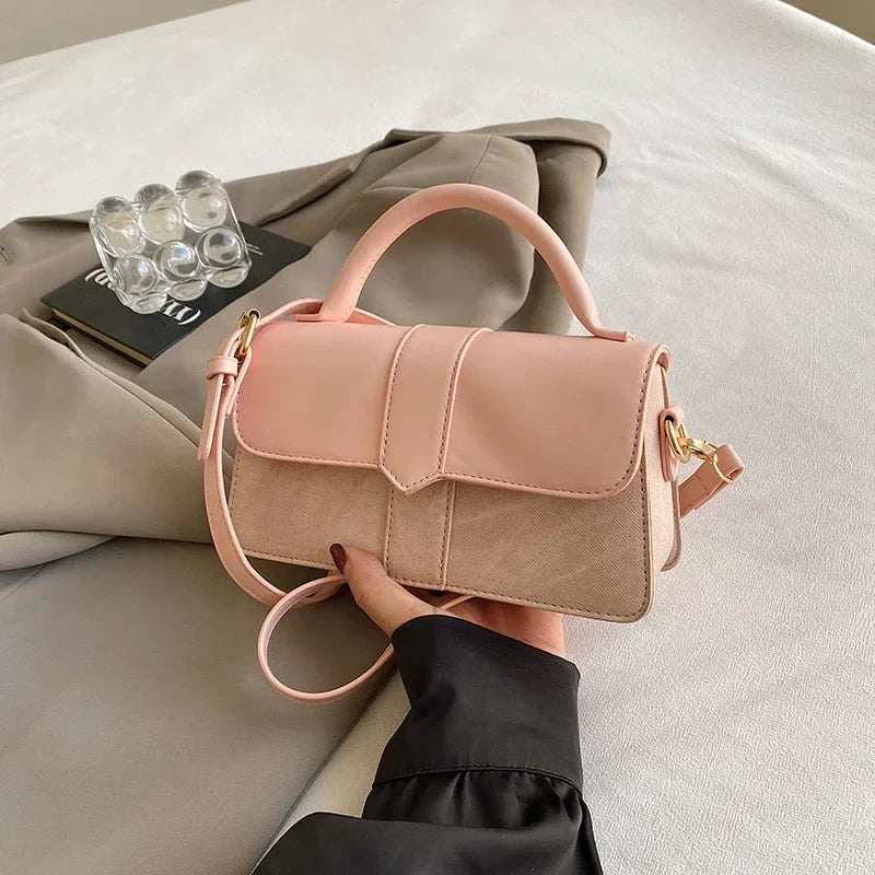 Vintage Leather Crossbody Bag for Women