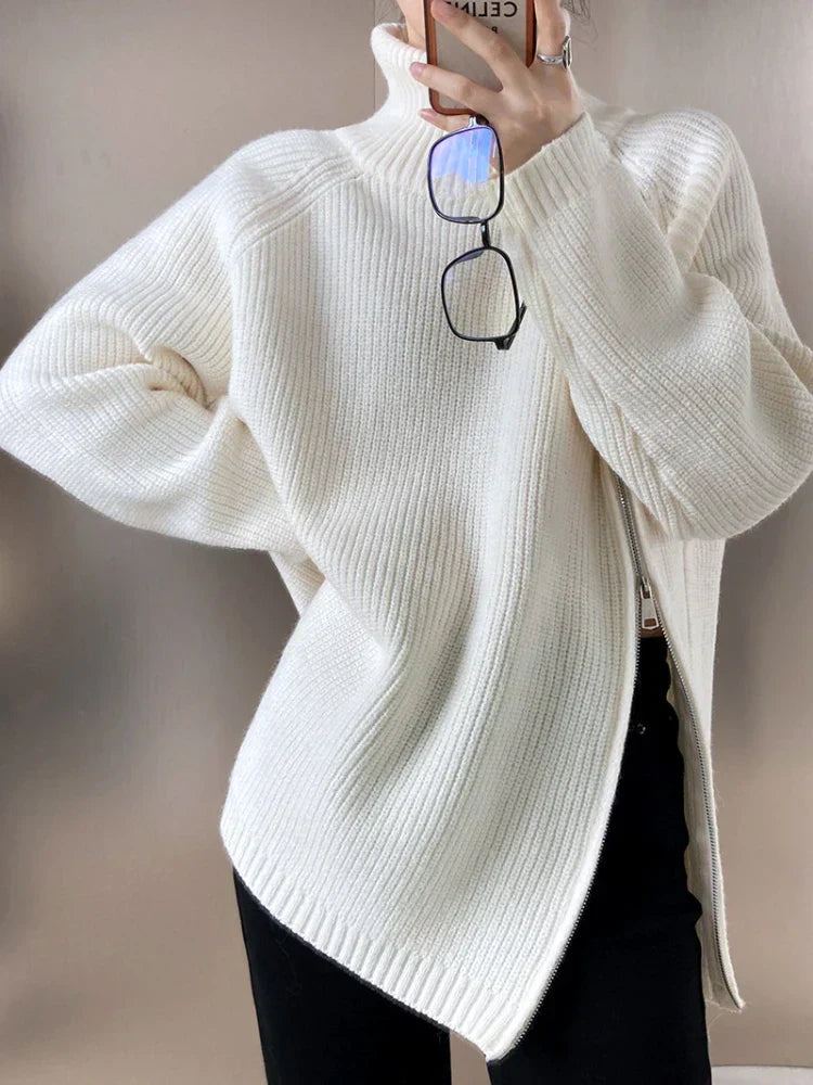 Women's Zip-up Sweater Vest Clara - Elena Harper