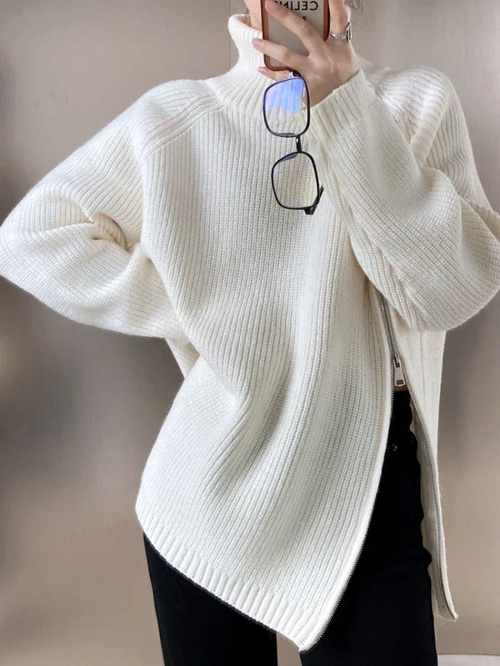 Women's Zip-up Sweater Vest Clara - Elena Harper