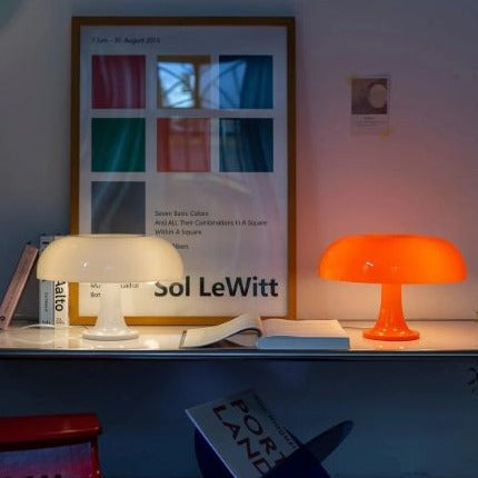 Table Lamp Mushroom Scandinavian Design - Opal Shade