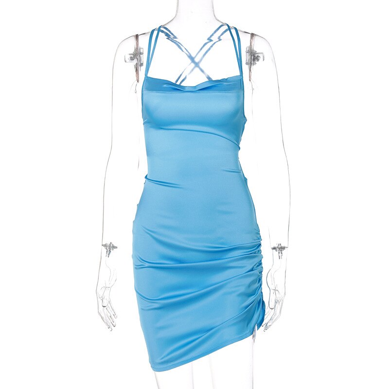 Satin Mini Dress - Elena Harper