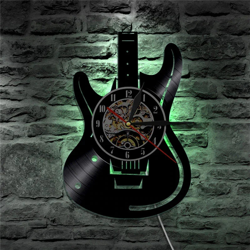 Guitar Vinyl Wall Clock, view 2 - Elena Harper