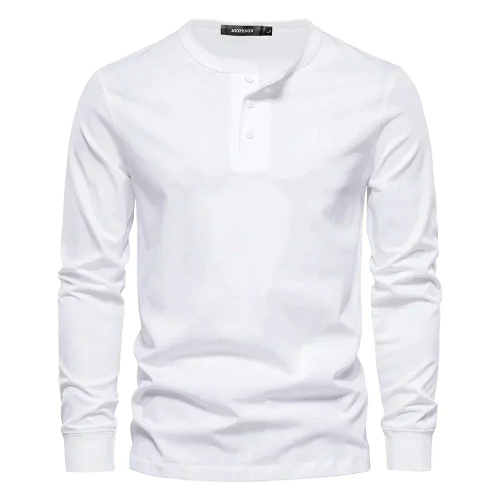MEN'S LONG SLEEVE HENLEY SHIRT