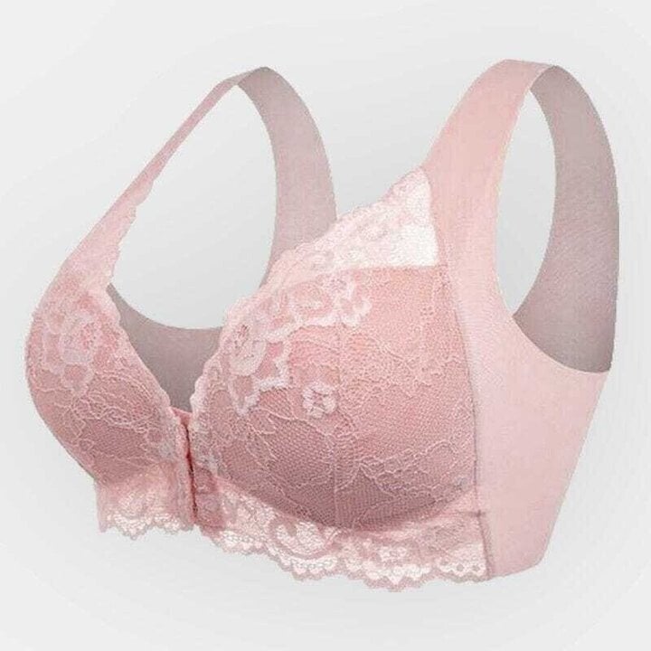 Seamless Lace Sports Bra with Front Closure Mireya, view 3 - Elena Harper