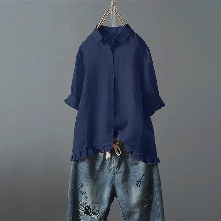 ANNA Ruffled Daily Top, view 3 - Elena Harper