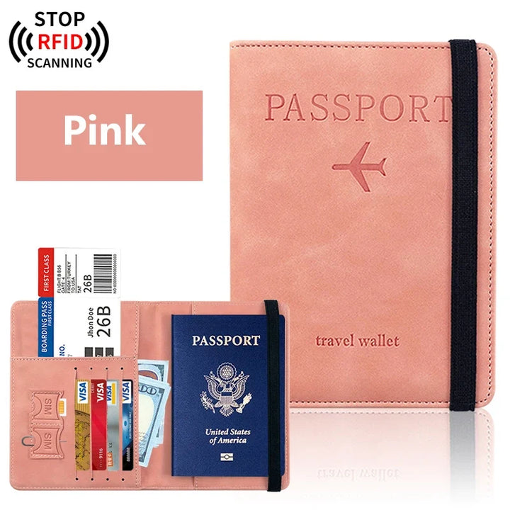 Travel Passport Holder in PU with Card Storage