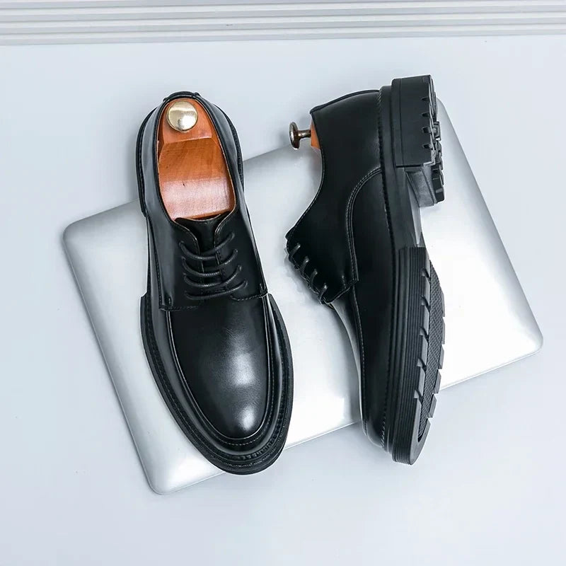 Men's Oxford Leather Shoes Formal Luxury, view 3 - Elena Harper