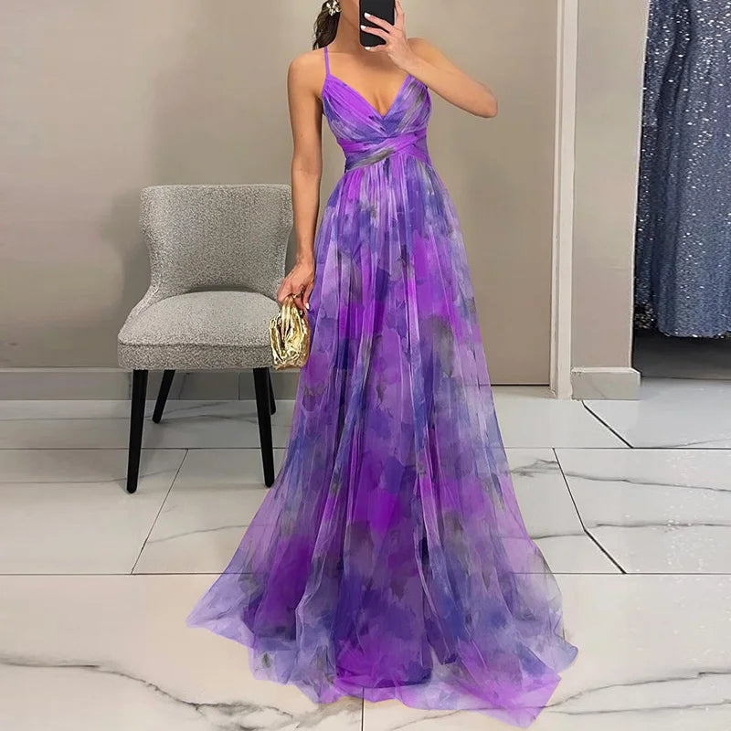 Jennifer Elegant Floral Maxi Dress - Elena Harper