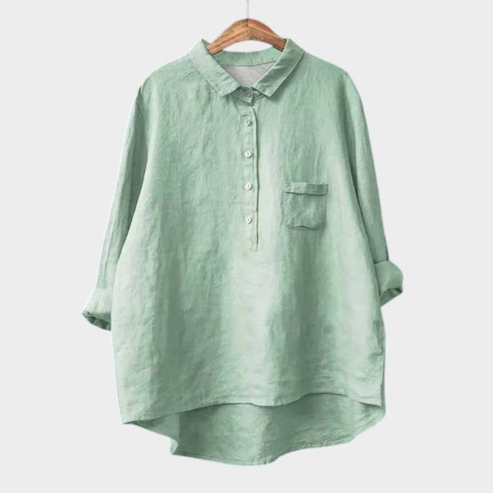 Naja™ elegant blouse by Emma & Rose Cape Town featuring a stylish design, soft fabric, and sophisticated fit.