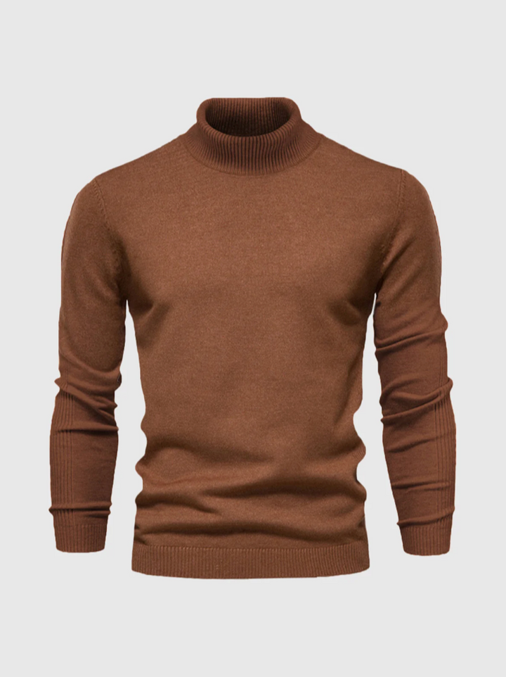 Fine Knitted Turtleneck Sweater for Men