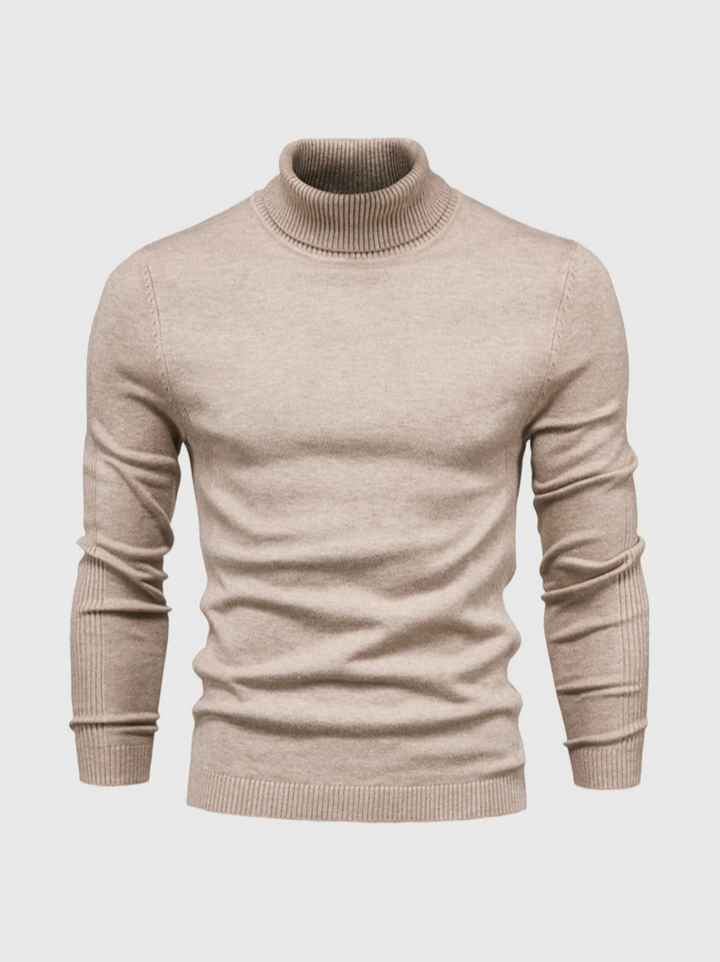 Fine Knitted Turtleneck Sweater for Men