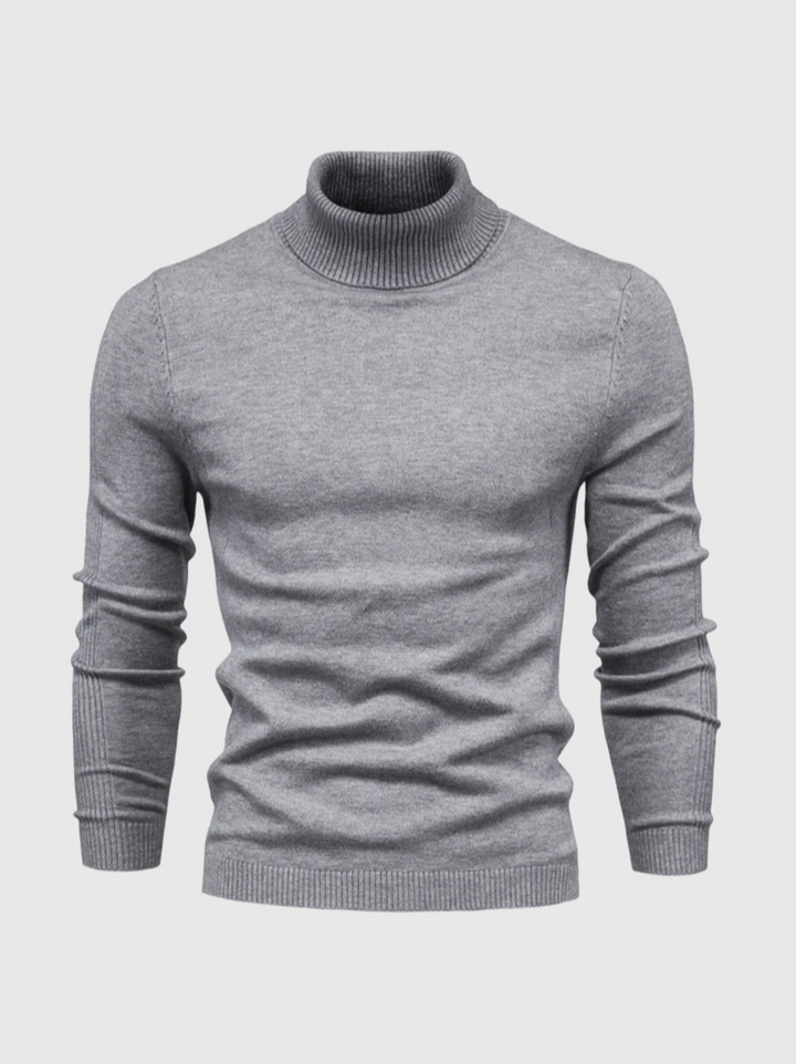 Fine Knitted Turtleneck Sweater for Men