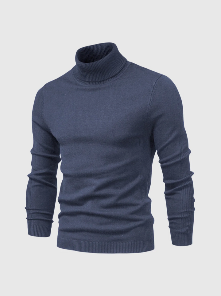 Fine Knitted Turtleneck Sweater for Men