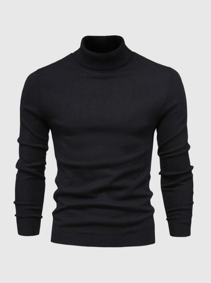 Fine Knitted Turtleneck Sweater for Men
