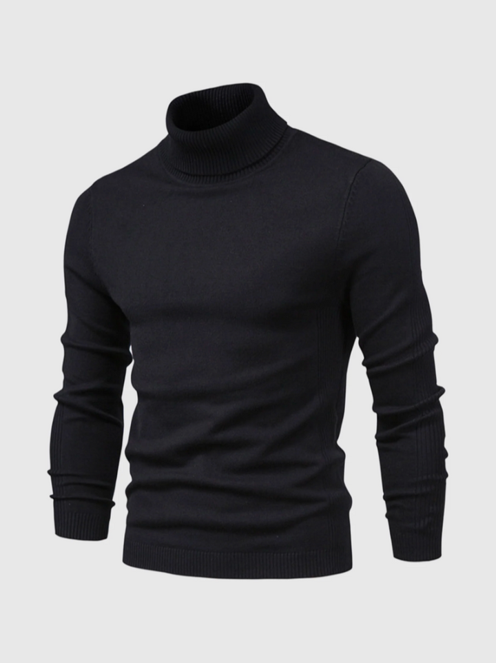 Fine Knitted Turtleneck Sweater for Men