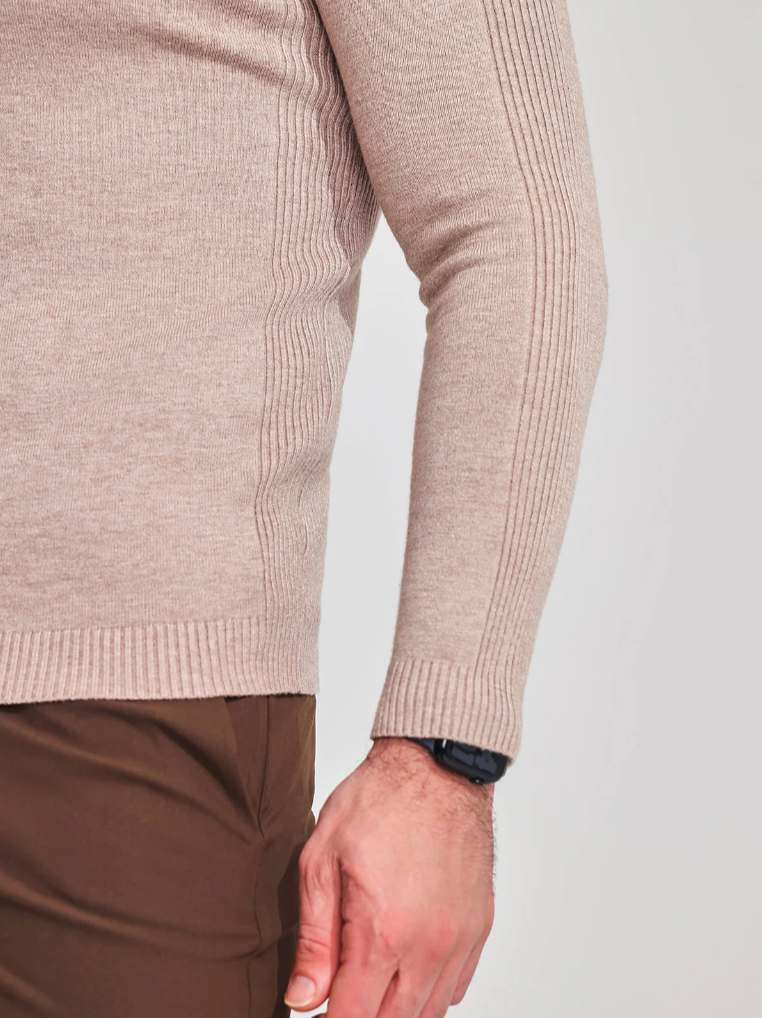 Fine Knitted Turtleneck Sweater for Men