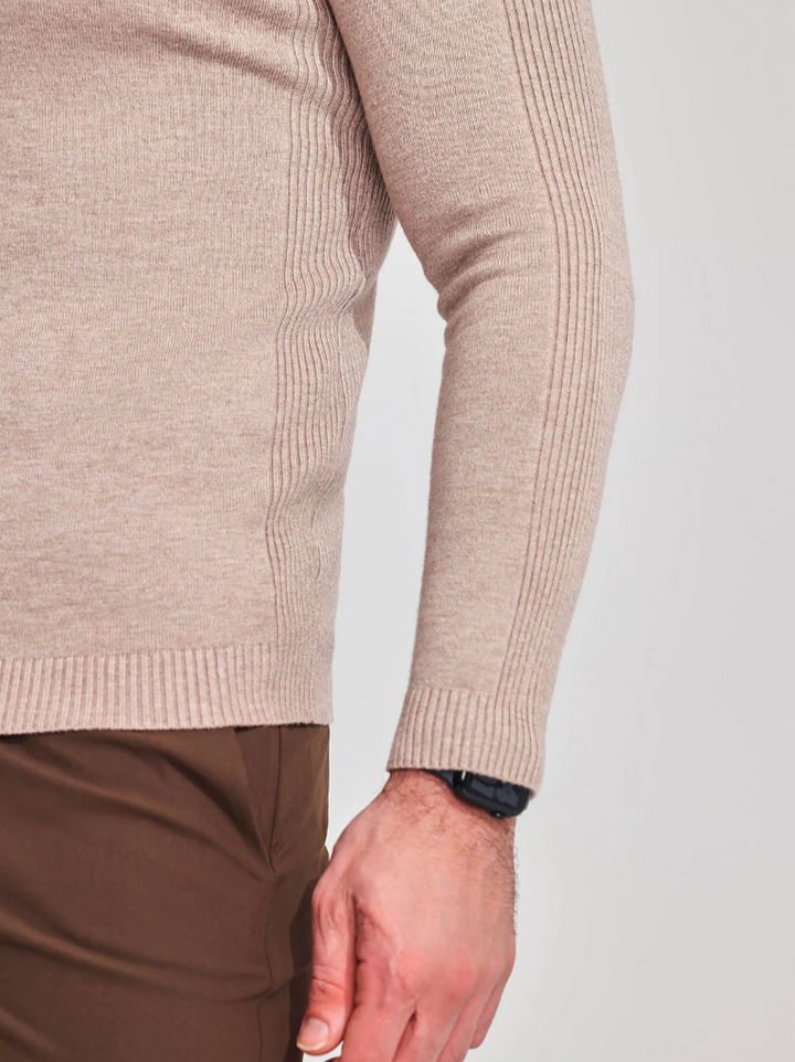 Fine Knitted Turtleneck Sweater for Men