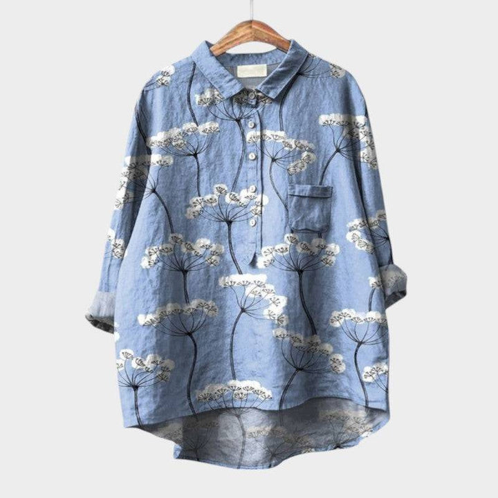 Nola™ elegant blouse by Emma & Rose Cape Town, featuring a stylish design with soft fabric and intricate details.