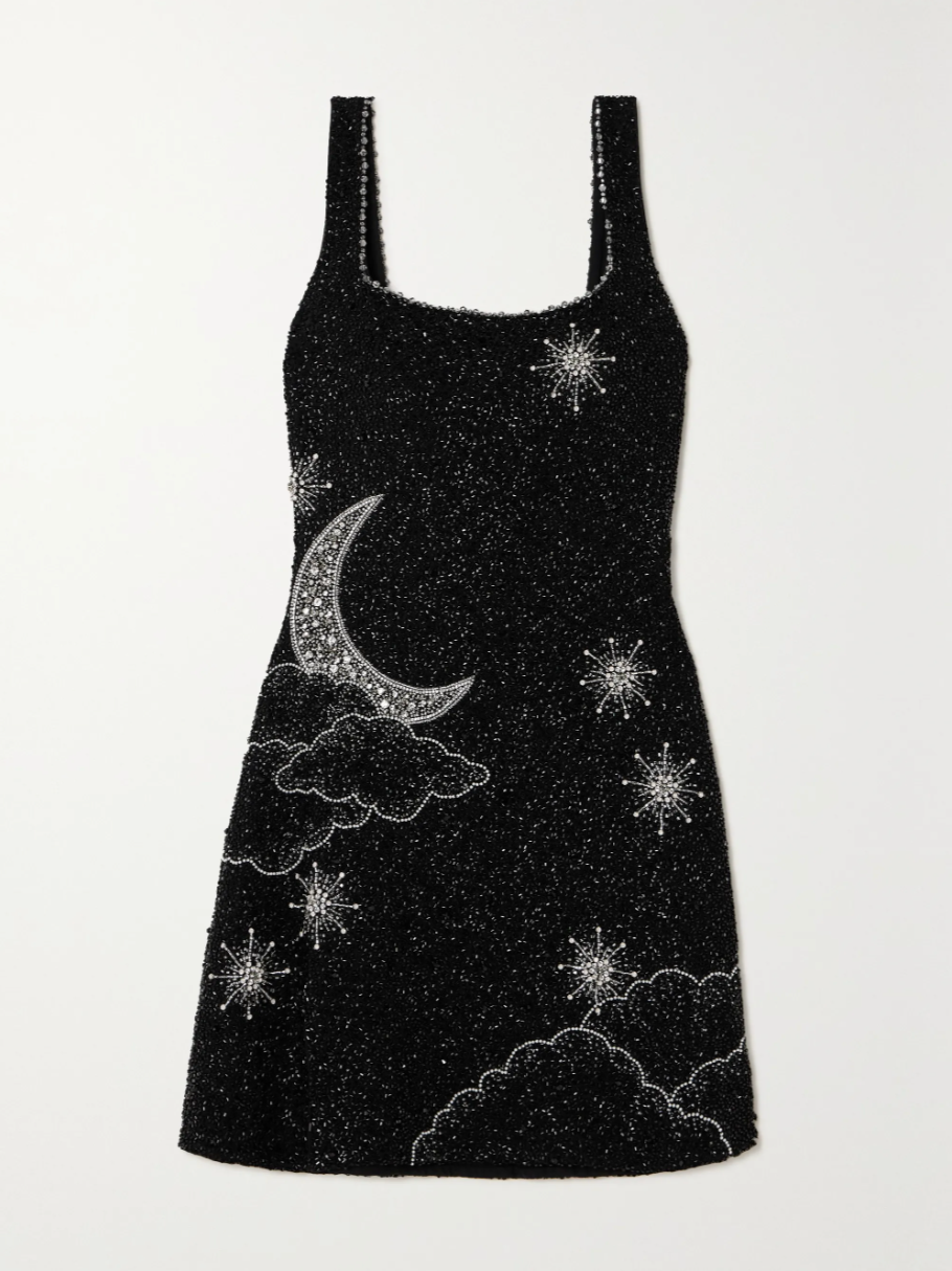 Phoebe Mini Sequin Split Dress, view 4 - Elena Harper