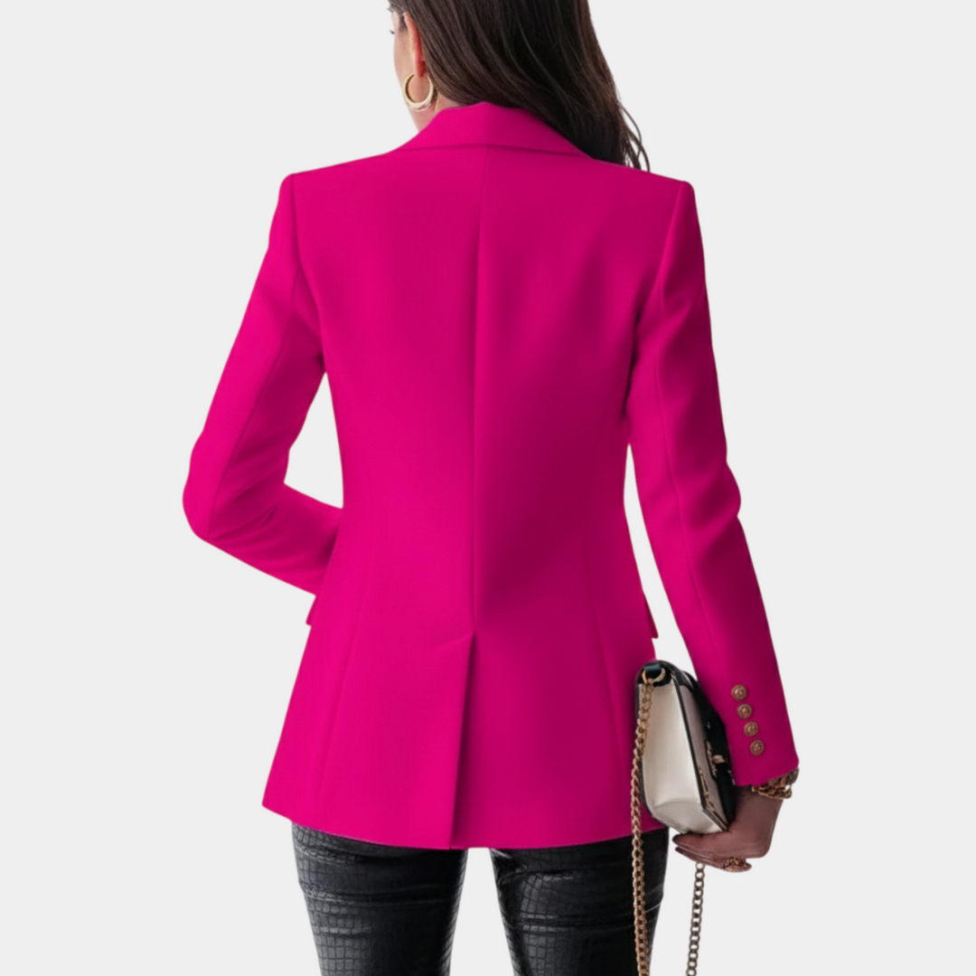 Blazer with Gold-Colored Buttons for Women